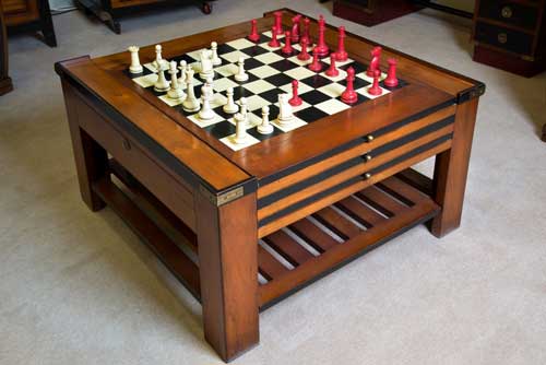 Solid cherry wood games table,
