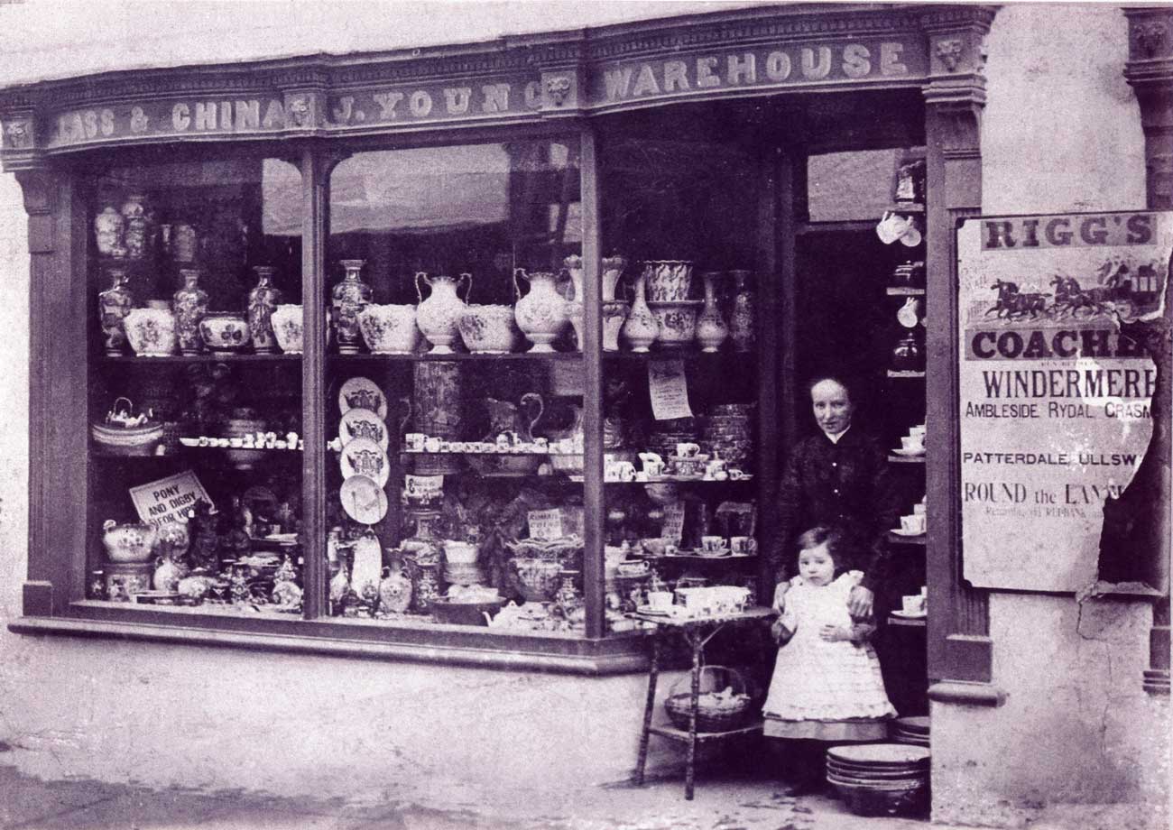 Emma at John Young's Shop in the 1890's