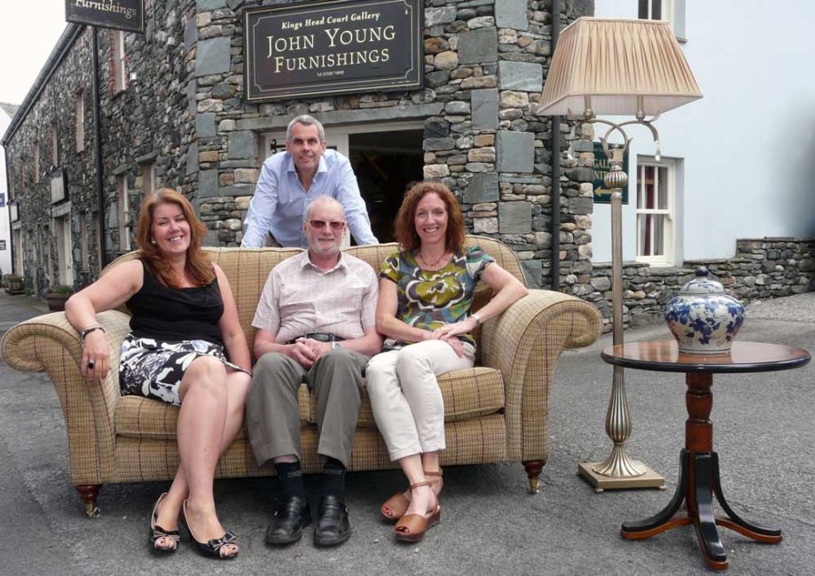 Outside The Gallery - Back – John Young, Owner Of The Shop With Elizabeth (Liz) Weightman (Manager), Rodney Dixon And Jane Fanning, Missing From Picture Is Staff Member Peter Duggan