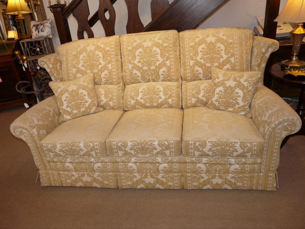 Newbury sofa, 3 seater, valanced, lumbar support