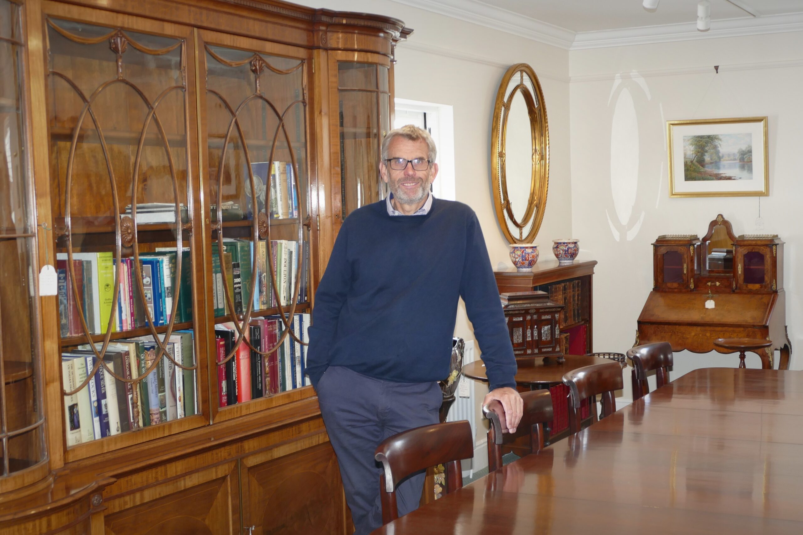 John Young In Antique Showroom