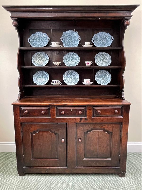 18th Century Oak Welsh Dresser & Platerack