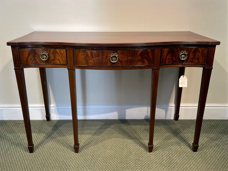 Edwardian Serpentine Fronted Console Table