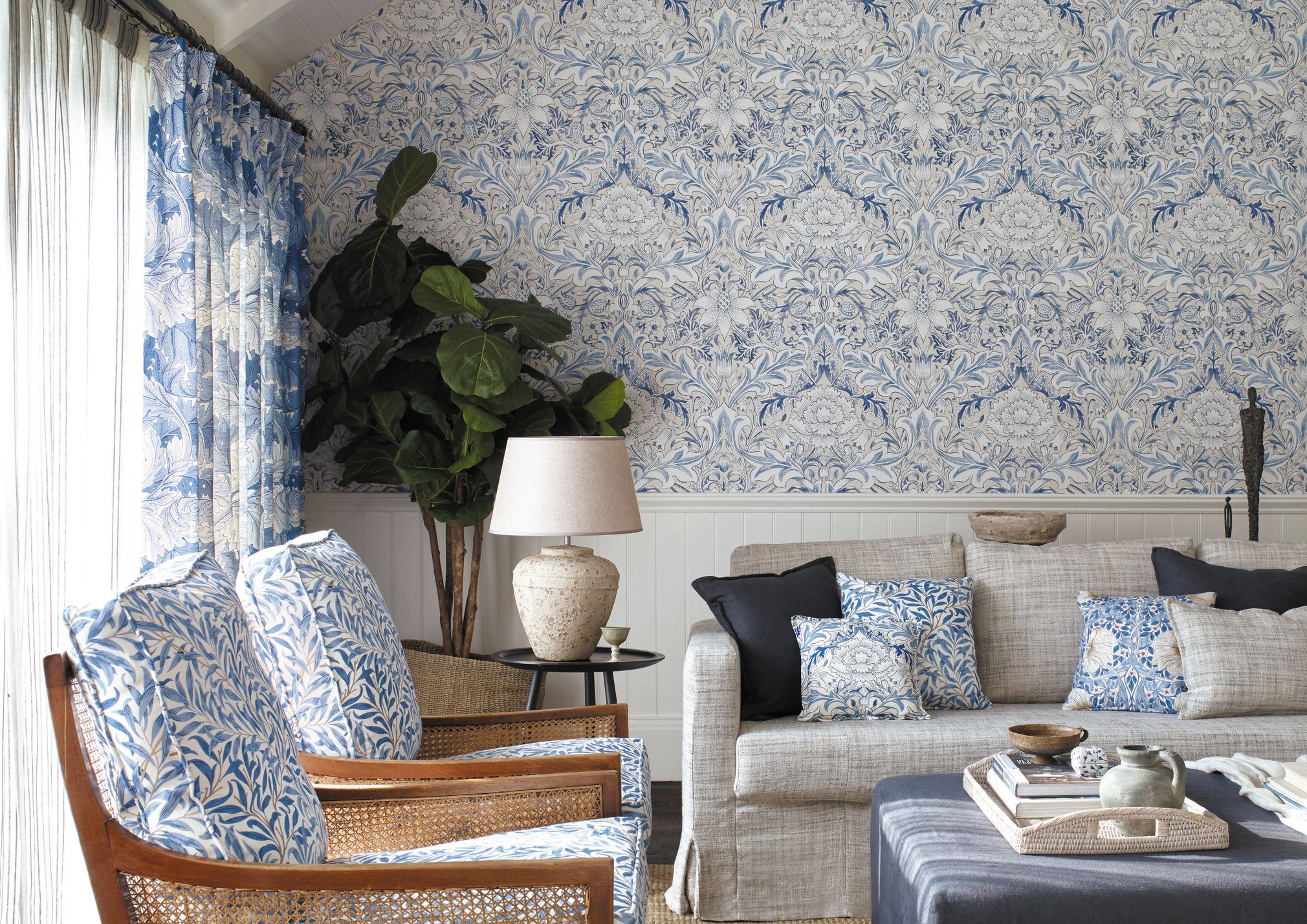 William Morris Woad wallpaper