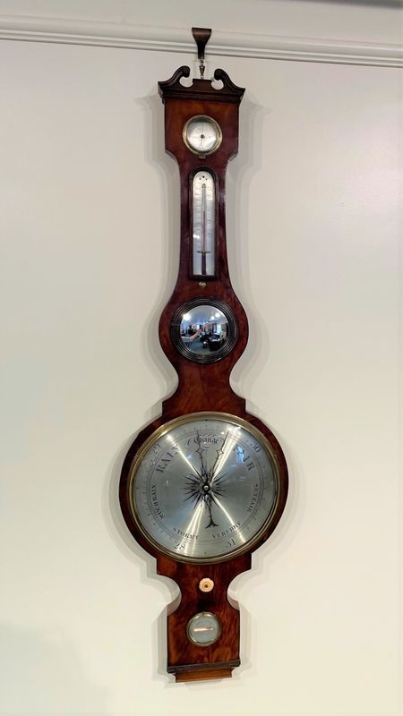 Large 19th Century Mahogany Barometer