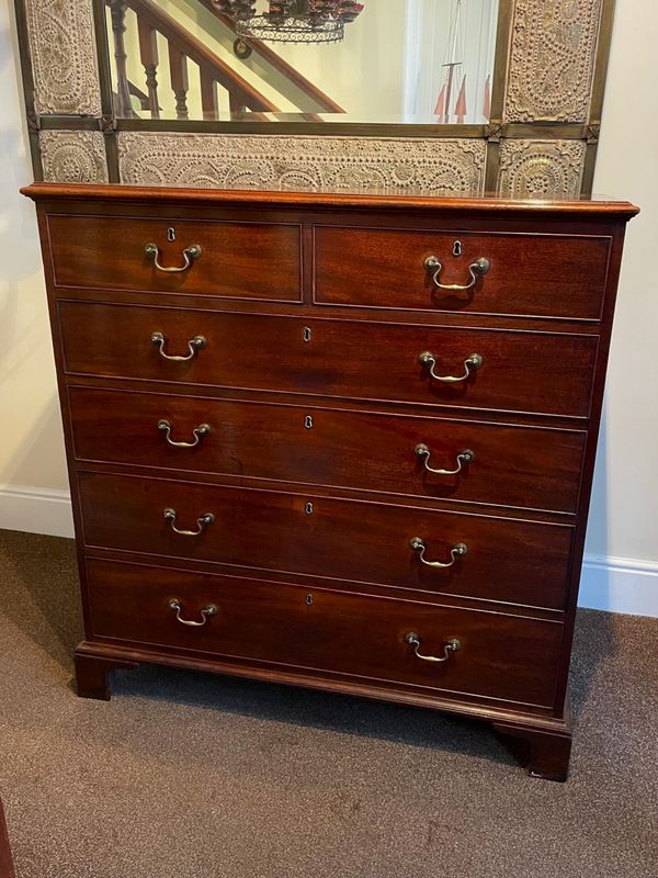 Tall George III Mahogany Chest Of Drawers